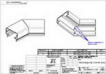 135 Degree Rectangular Top Rail Corner