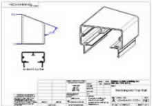 135 Degree Rectangular Top Rail Corner (Left)