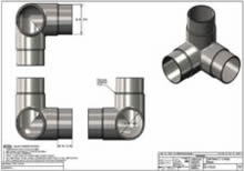 316 Stainless 3-Way Elbow