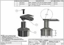 316 Stainless 90 Degree Post Cap Radius Saddle