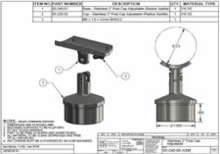 316 Stainless Post Cap Adjustable Radius Saddle