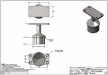 316 Stainless Post Cap Fixed Flat Saddle