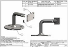 316 Stainless Wall Mount Flat Saddle