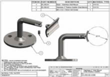 316 Stainless Wall Mount Radius Saddle 