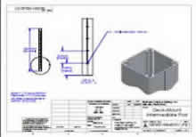 Drilled hole Detail for Deck Mount Intermediate Postv42in High Railing