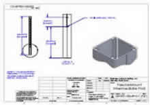 Drilled Hole Detail for Facia Mount Intermediate Post 36-42" High Railing