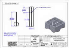 Drilled Hole Detail for Fascia Mount Terminal Post 36-42" High Railing