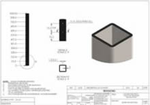 Drilled Hole Detail Deck Mount Terminal Post for 36in Railing