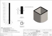Drilled Hole Detail Deck Mount Terminal Post for 42in Railing